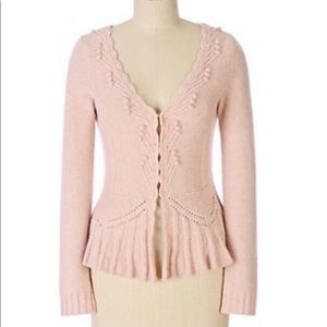 Anthropologie Sleeping on Snow peplum sweater, xs
